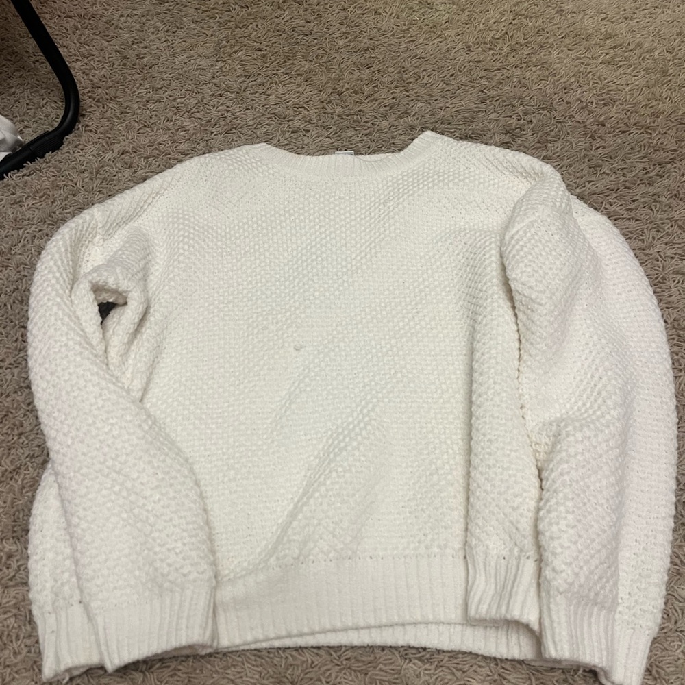 Cozy White Knit Sweater